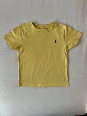 Polo by Ralph Lauren Kids Yellow Short Sleeve Tee with Navy Polo Pony
